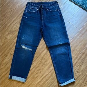 Express Dark Blue Distressed Jeans